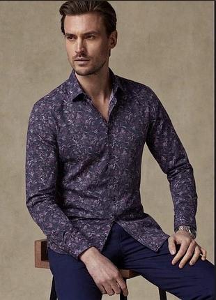 Ted baker чоловіча  сорочка з довгим рукавом «пейсли» розмір m 15 34/35