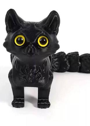 Іграшка 3d антистрес котик чорний
