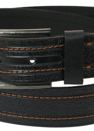 Ремень под джинсы skipper черный 3,8 см