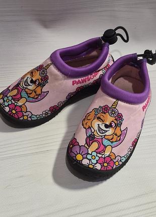Детские аквашузы (коралловые тапочки) из серии nickelodeon paw patrol