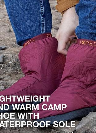 Пуховые носки чуни exped down sock для сна в спальном мешке