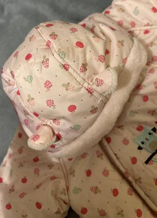 Зимовий комбінезон-трансформер для дівчинки з вушками mothercare 8