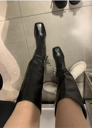 Ботфорди шкіряні zara