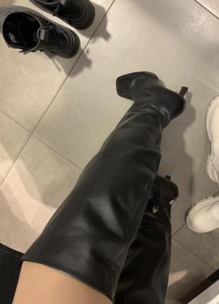 Ботфорди шкіряні zara 6