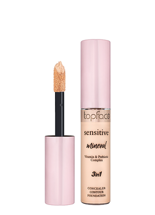 Консилер для обличчя topface sensitive mineral 3in1 pt471 № 02 rose beige рожево-бежевий