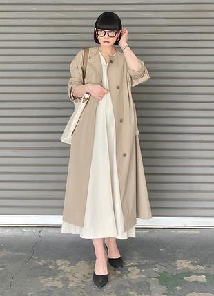 Пальто без воротника uniqlo (483761) 4