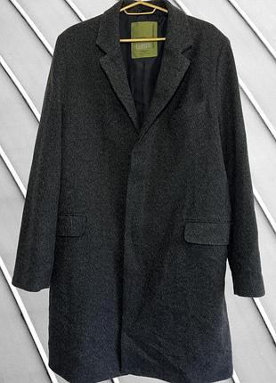 Мужское графитовое шерстяное пальто closed l xl 50 52 клоуд темно-серое шерстяное пальто однобортное прямого кроя closed xl 52