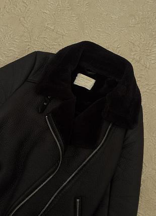 Чорна дубленка xs-s 2
