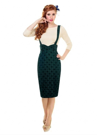 Юбка миди на бретелях retro vintage collectif