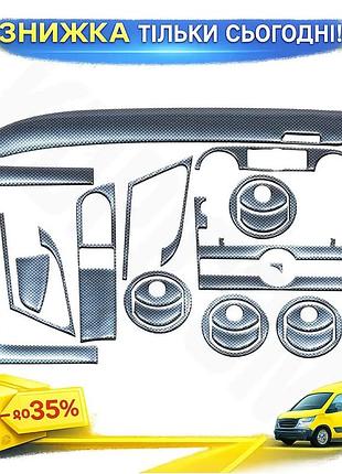 Накладки на панель титан для chevrolet aveo t250 2005-2011 черные самоклеящиеся элементы для тюнинга инт ku-22