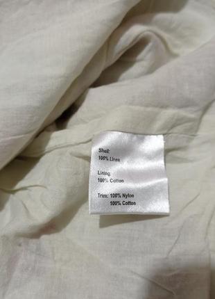 Хс. лляная короткая белая юбка лен с хлопковым подюпником хлопок льон льняна лён mistral 162 фото