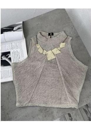River island шикарний бежевий топ