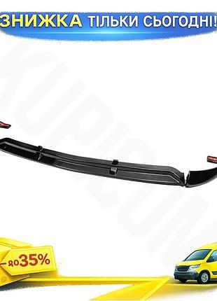 Передняя лип юбка 1234 upgrade mercedes e-class w213 2016-2019 черная тюнинг обвес для переднего бампера ku-22