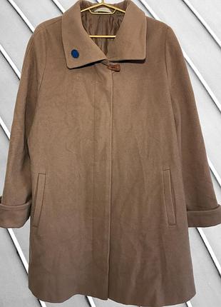 Женское пальто кемэл шерстяное m&amp;s69 16 l xl 44 46 48 50 маркс оверсайз коричневое шерстяное пальто песочное m&amp;s u9 16 50