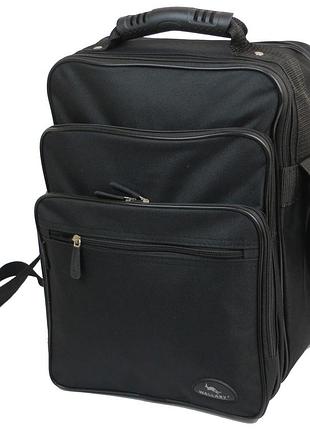 Вертикальна чоловіча сумка, портфель wallaby 2281 чорна