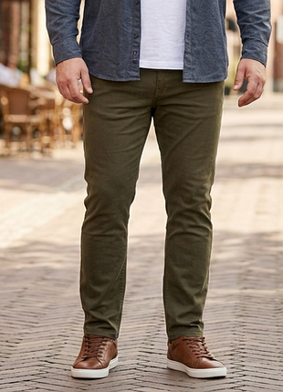 Мужские джинсы autograph (m&amp;s) slim fit р. w40/l31 хаки 4-way stretch