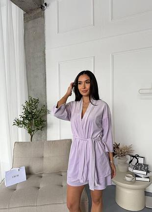 ✔️хит продаж ✔️костюм ✨тройка:
халат, топ, шорти. 8
