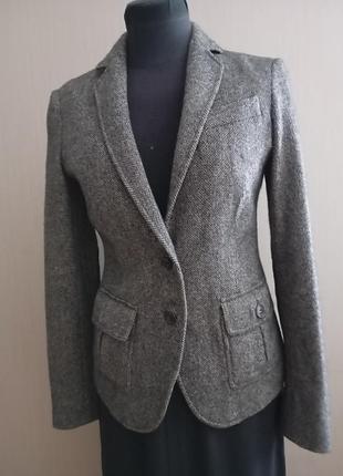 Шерстяной жакет massimo dutti 2