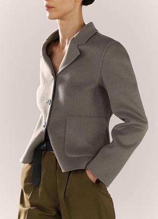 Zara стильна вовняна куртка-блейзер