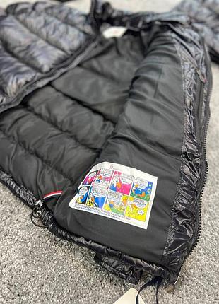 Куртка пуховик moncler black glossy 9