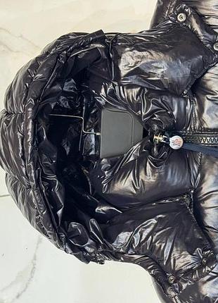 Куртка пуховик moncler black glossy 5