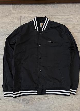 Куртка бомбер carhartt fan jacket чорна, розмір l, оригінал