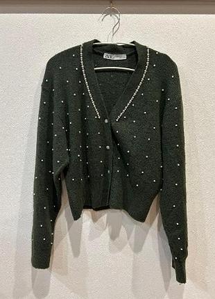 Укорочений кардиган zara 6