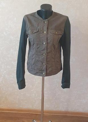 Комбинированная куртка-пиджак h&amp;m l.o.g. в стиле милитари (размер eur 36 / s)