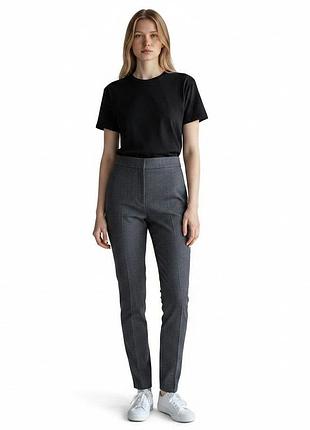 Женские брюки zara s темно-серые с карманами, классические