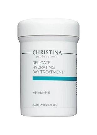 Деликатный увлажняющий крем для нормальной и сухой кожи christina delicate hydrating day treatment + vitamin e, 250 мл
