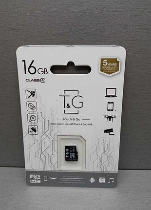 Карта флэш памяти б/у t&g microsdhc сlass 4 16gb арт. 131979