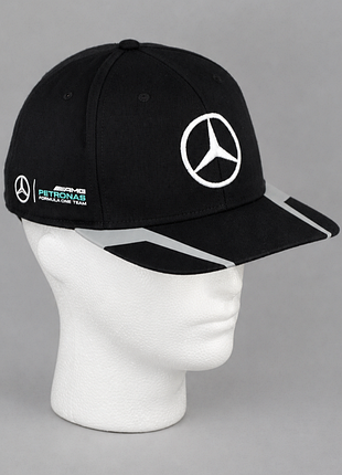 Кепка mercedes amg petronas f1 team лого бейсболка черная текстильная мужская на ремешке регулируемая оригинал bmw audi monster