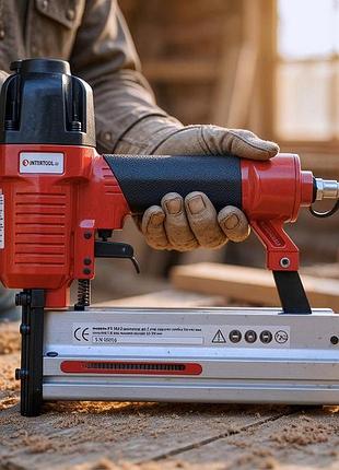 Степлер строительный универсальный под скобы и гвозди intertool, хороший степлер, пневмостеплер для рамок, rfe