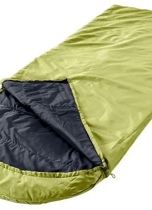 Летний спальный мешок rocktrail +13,6 °c салатовый с черным — 220×76 см, 810 г