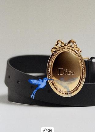 Шкіряний ремінь, пояс  з бляшкоюdior 80 cm