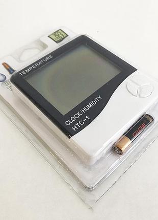 Термогігрометр generic htc-1 годинник будильник метеостанція, термометр гігрометр в будь-якому місці 5