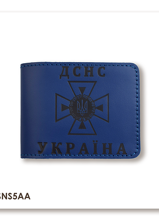 Обкладинка для посвідчення дснс (синя, чорне тиснення)