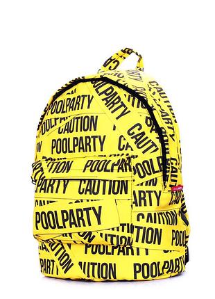 Городской рюкзак poolparty с принтом caution 2