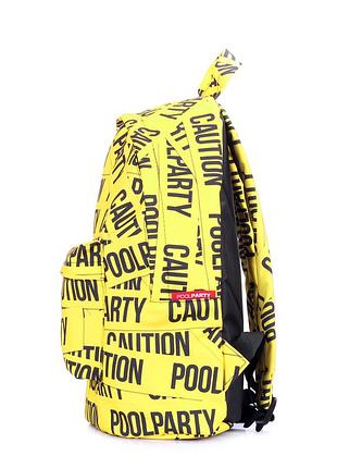 Городской рюкзак poolparty с принтом caution 4