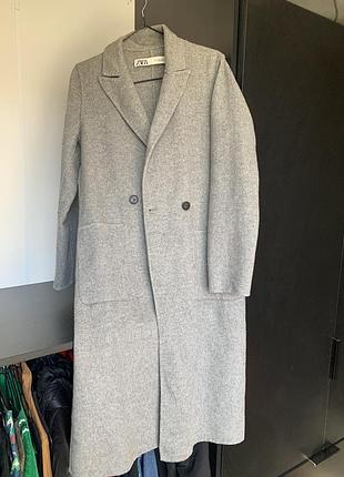 Класичне пальто zara сіре