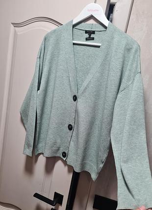Кардиган massimo dutti сіро-зелений 2