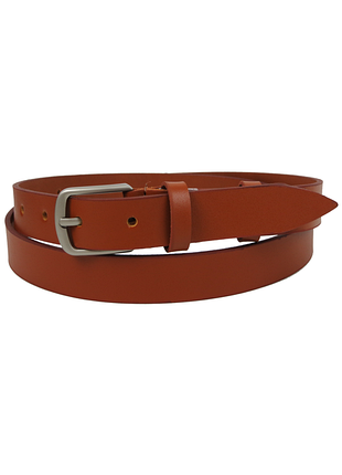 Жіночий ремінь шкіряний skipper, україна, карамельний 2,5 см