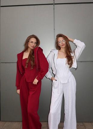 Спортивний костюм з корсетом трійка