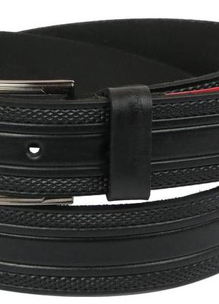 Ремень под джинсы skipper черный 3,8 см