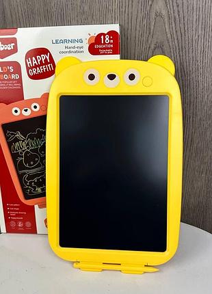 Детский планшет доска для рисования lcd медведь, планшетка для художества мишка детская 12 дюймов 3