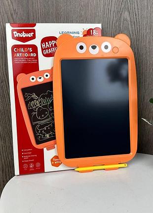 Детский планшет доска для рисования lcd медведь, планшетка для художества мишка детская 12 дюймов 4