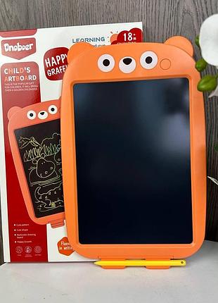 Детский планшет доска для рисования lcd медведь, планшетка для художества мишка детская 12 дюймов 6