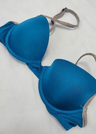 Брендовый бюстгальтер / t-shirt bra calvin klein (насыщенный синий, размер 32b) - нюанс