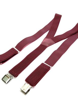 Подтяжки gofin бордовые y образные 4 см pbp-4678