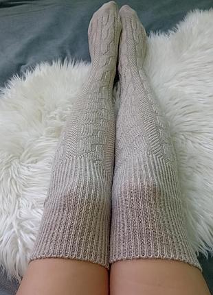 Женские теплые вязаные гольфы